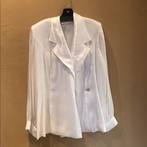 White silk jacket